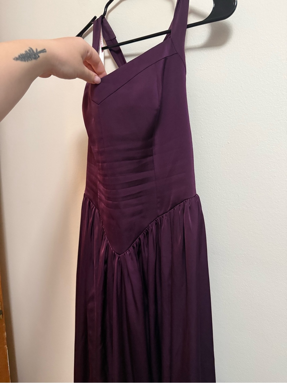 Azazie Barbie 1041 GRAPE V-Neck Chiffon Bridesmaid Dress - Picture 7 of 9